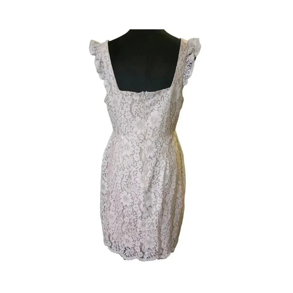 Lace Aakaa Mini Dress - Size Large - Off White - Picture 3 of 4